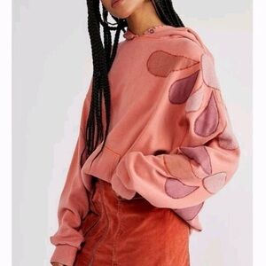 We the Free Salmon Pink Felt Hoodie